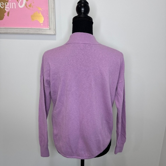 Madewell Cowl Neck Wool Blend Purple Oversized Women's Sweater (XXS) - Picture 5 of 7